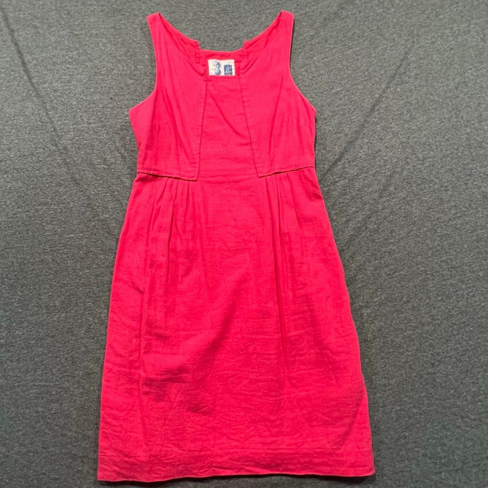 Anthropologie Edme & Esyllte Pleats & Panels Dress | Hot Pink | Size 2